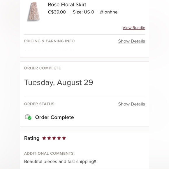 Rose Floral Skirt - Picture 2 of 8